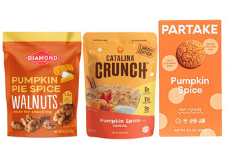 Pumpkin spice walnuts, cereal, cookies